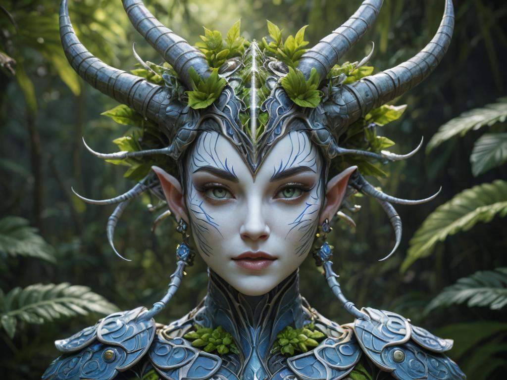 Fantasy Female Humanoid in Enchanting Forest