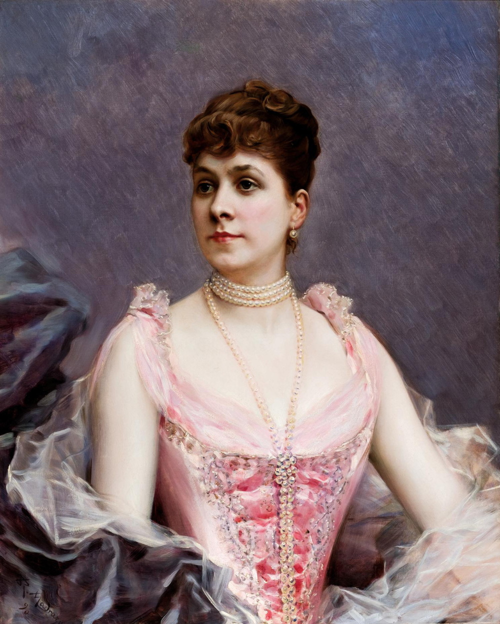 Woman in Red Dress by Raimundo de Madrazo y Garreta