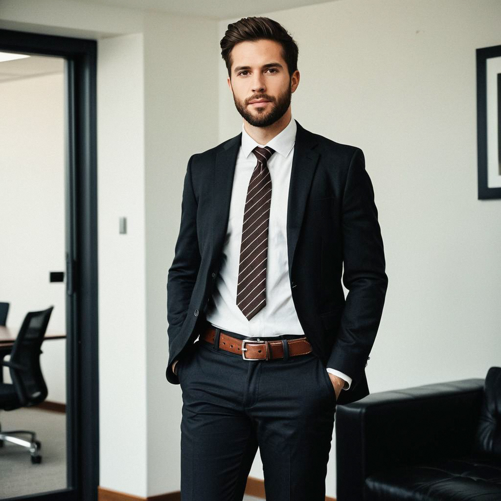 Confident Man in Business Attire