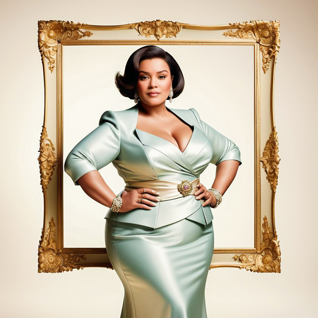 Confident Woman in Vintage Glamour Confident Woman in Vintage Glamour