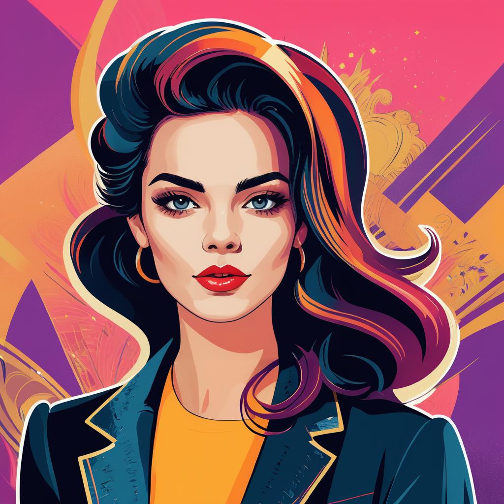 Confident Woman in Artistic Style