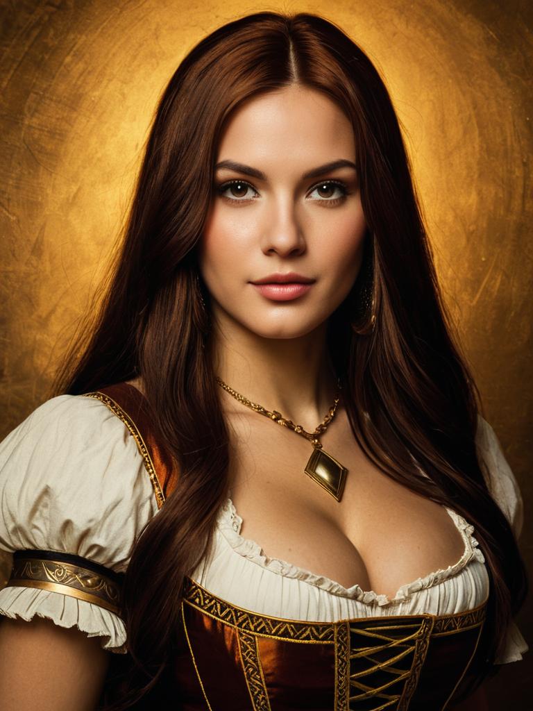 Realistic Cosplay Woman Character Wearing Cana Alberona Costume