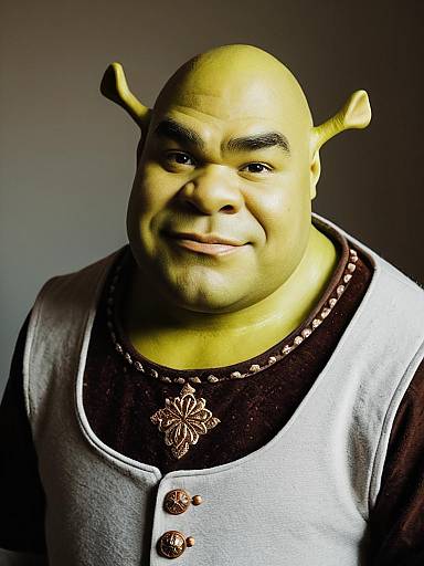 Realistic Shrek DreamWorks Man Cosplay Costume Portrait