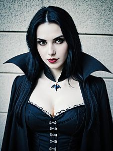 Elegant Gothic Vampire Portrait