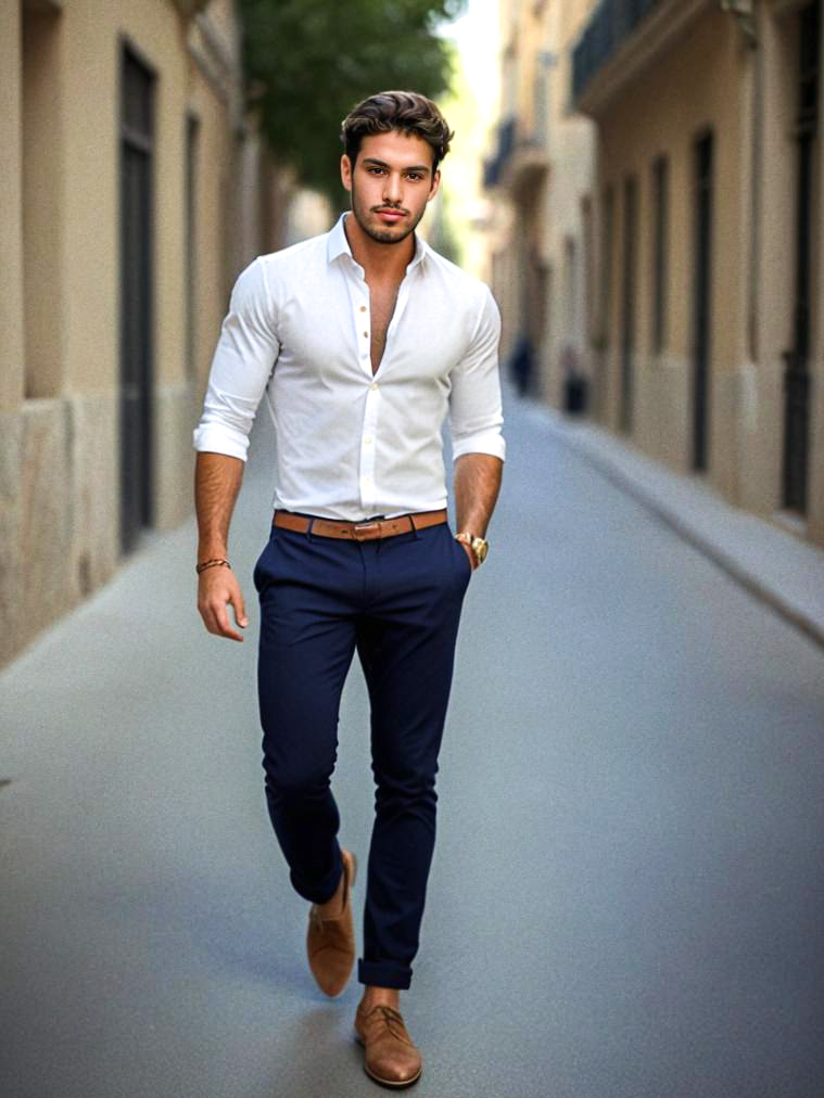 Stylish Young Man in Chic Urban Fashion