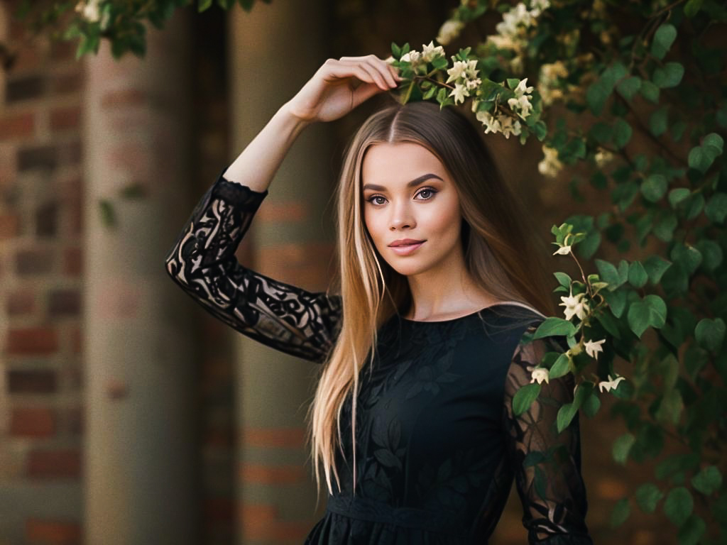 Elegant Woman in Nature