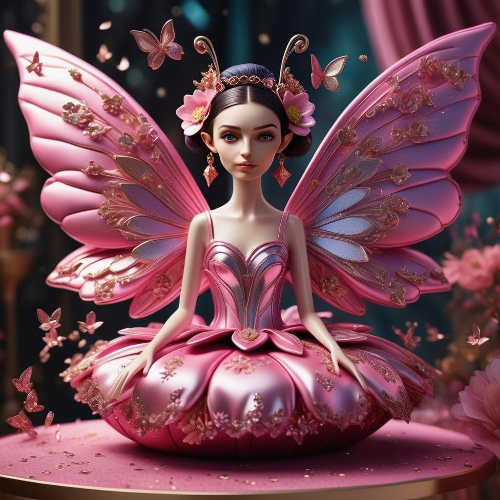 Ethereal Fairy Woman with Butterfly Wings Ethereal Fairy Woman with Butterfly Wings
