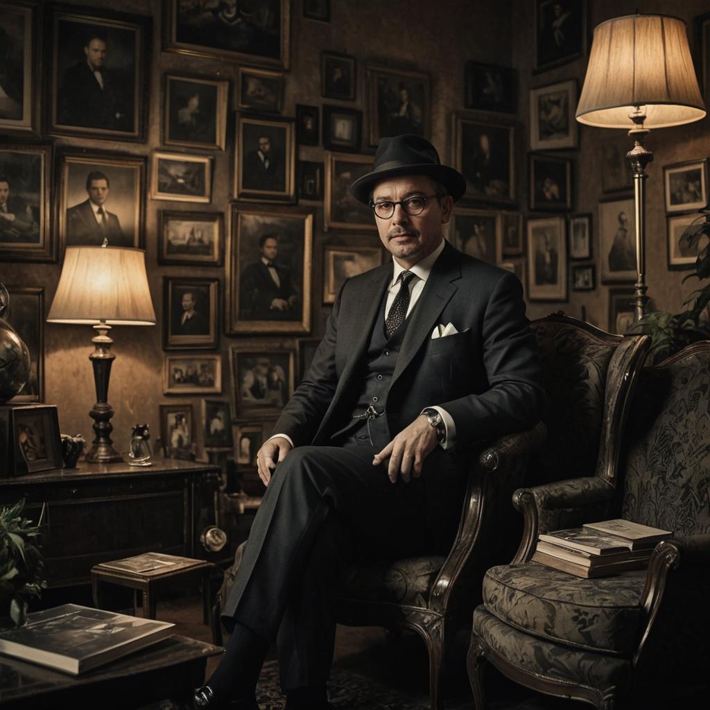 Distinguished man in vintage room