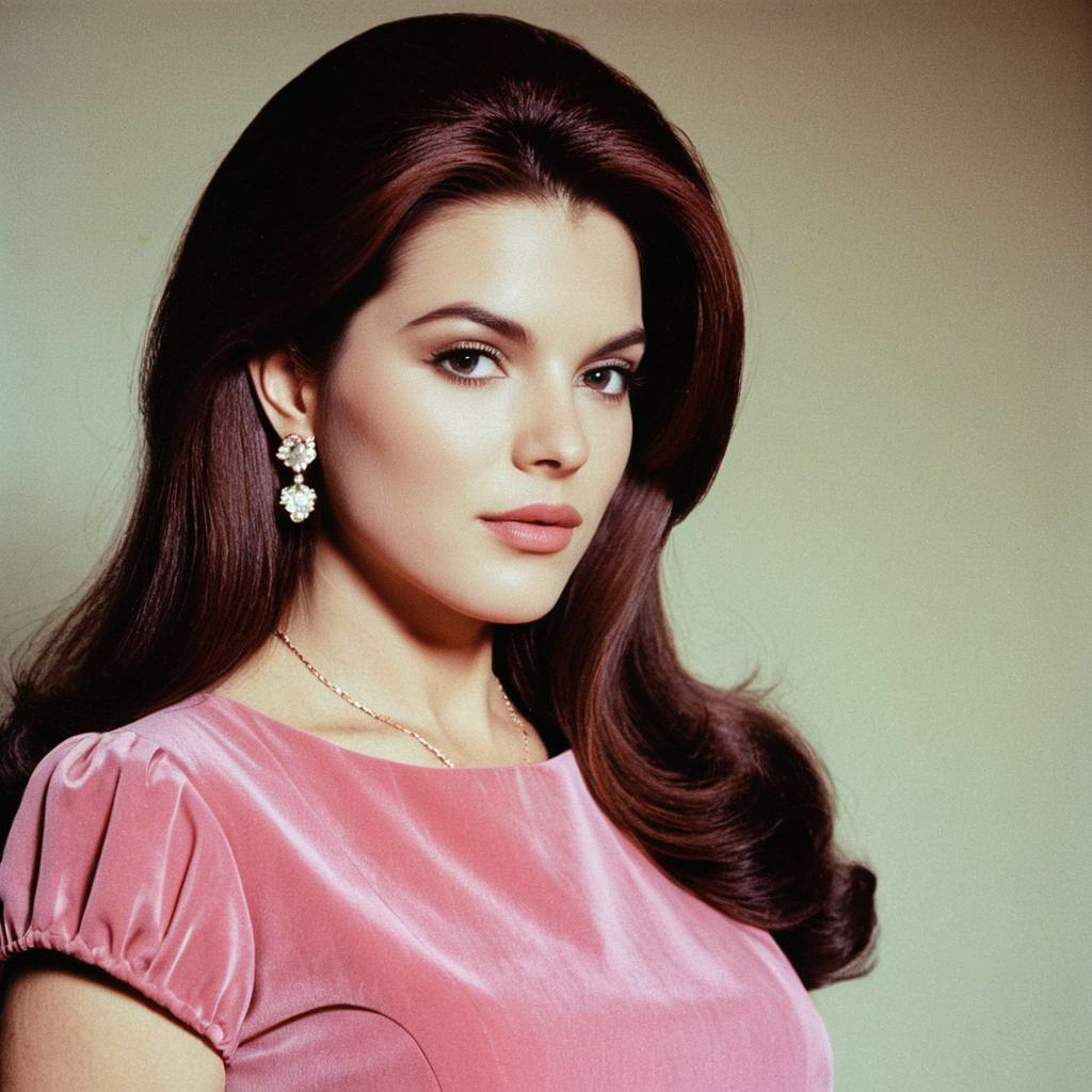 Elegant Woman in Pink Velvet Dress Elegant Woman in Pink Velvet Dress