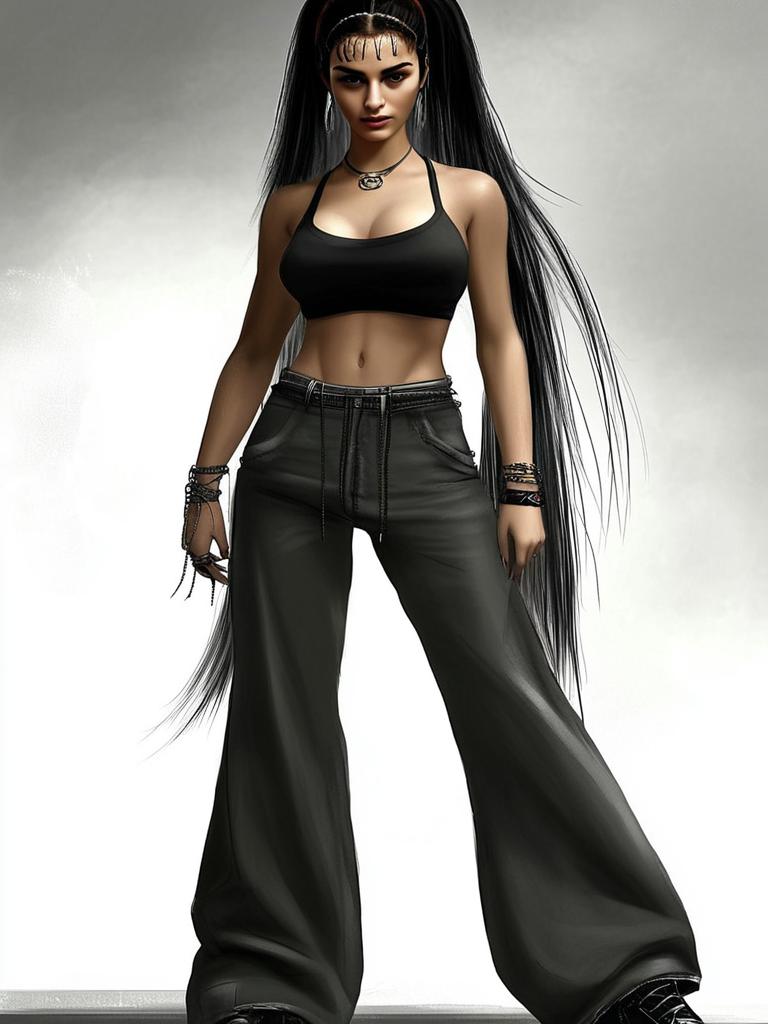 Confident Woman in Modern Streetwear
