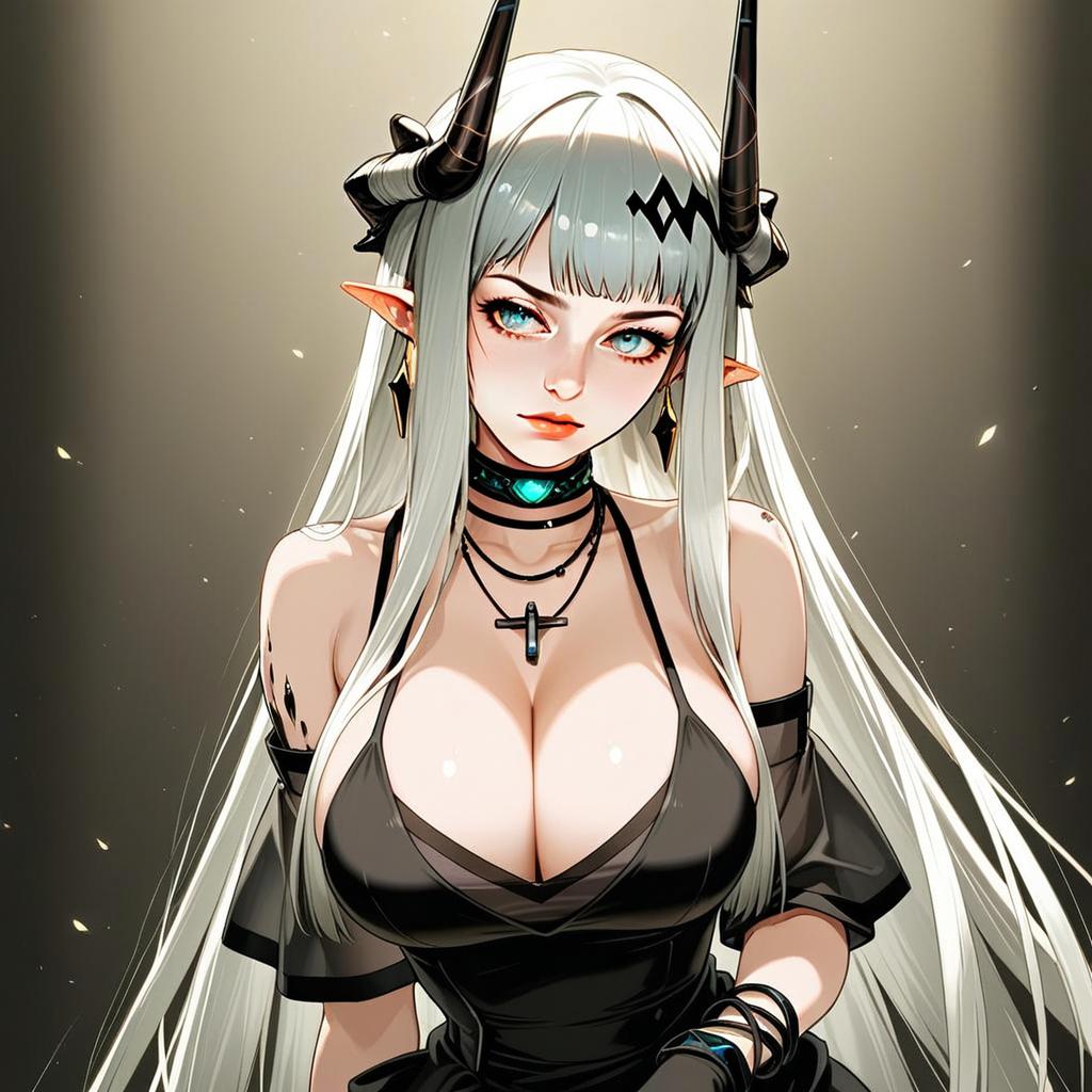 Mudrock Obsidian Arknights Character Digital Illustration