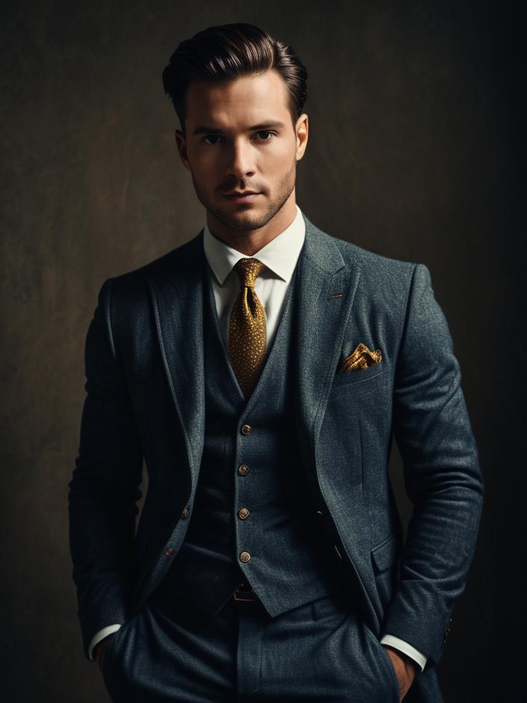 Man in Summer Professional Outfit Photorealistic Fashion Portrait
