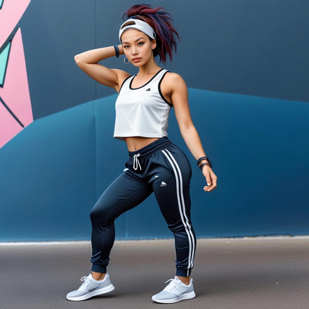 Fitness Enthusiast in Stylish Workout Outfit