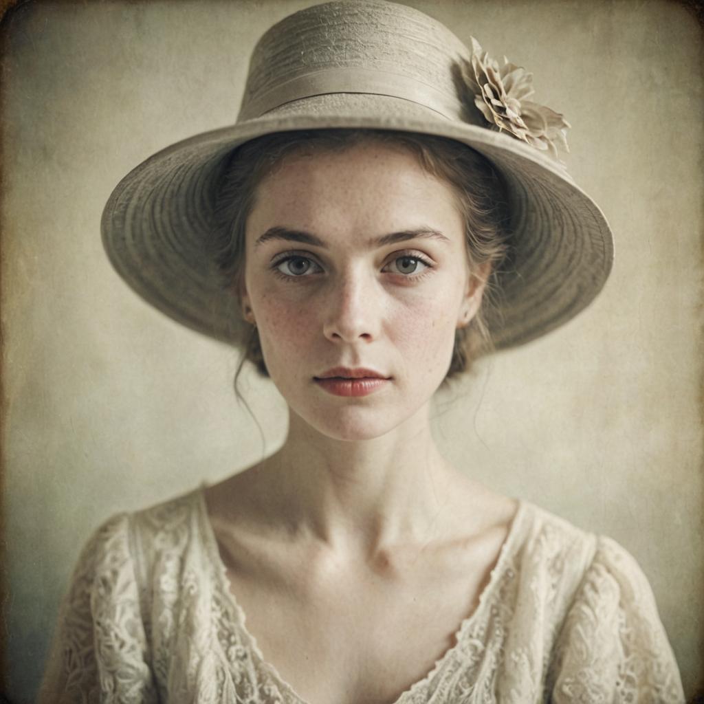 Mysterious Pale Woman in Hat