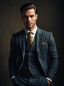 Man in Summer Professional Outfit Photorealistic Fashion Portrait