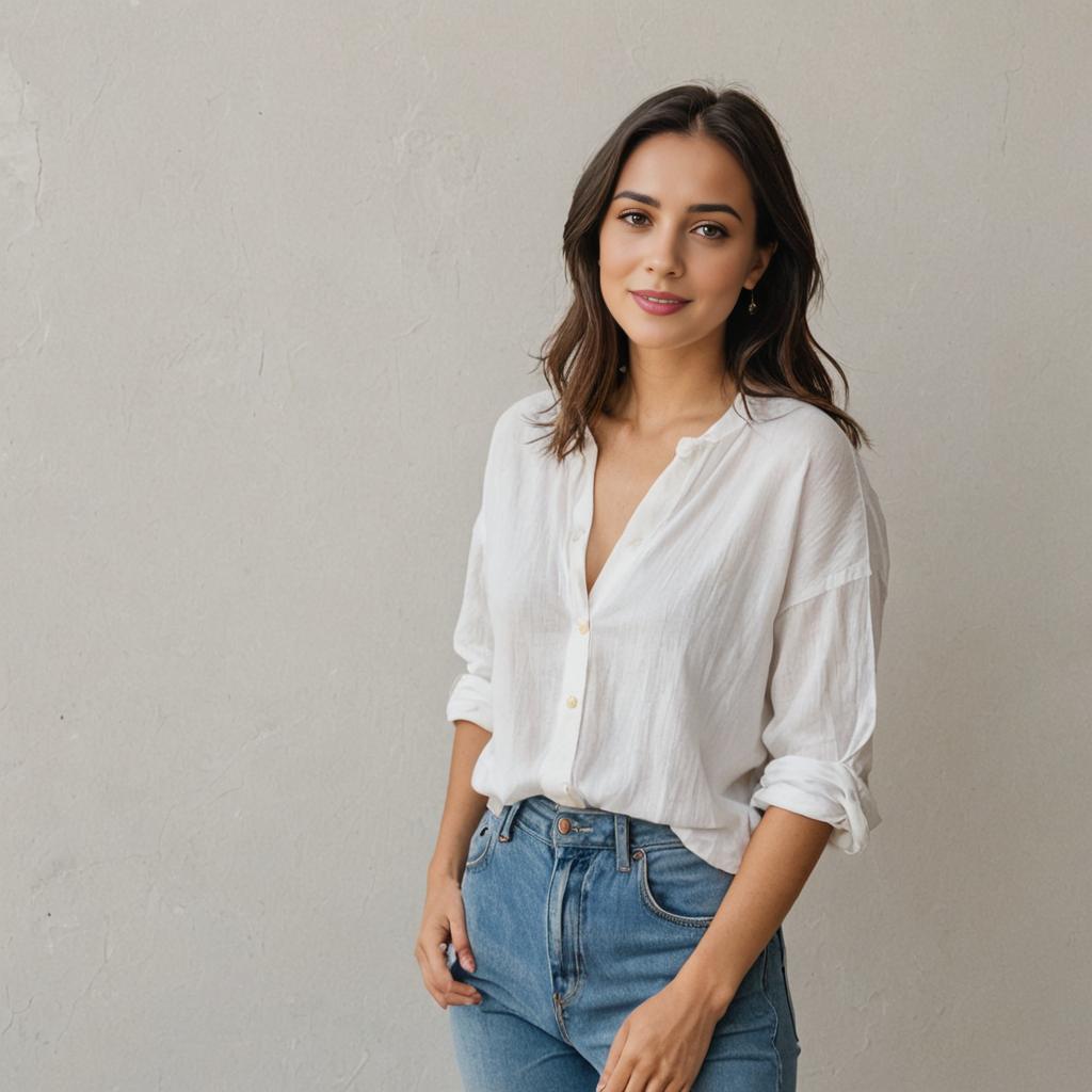 Confident Woman in Stylish Casual Attire