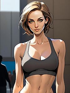 Athletic Woman in Sports Bra