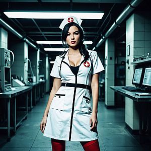 Confident Nurse in High-Tech Setting