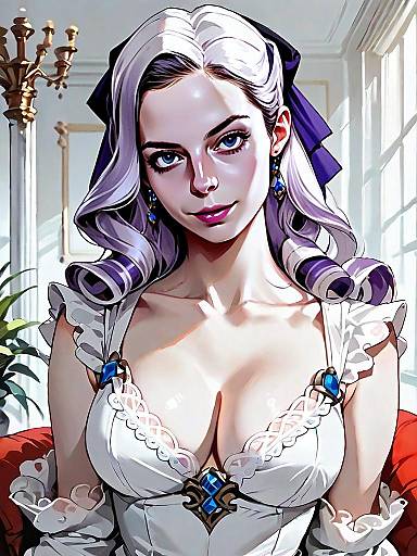 Realistic Romantic Boudoir Portrait of Woman in Velvet Chemise with Blue Gemstones