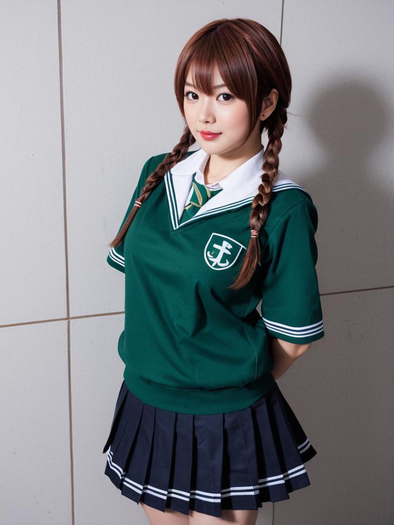 Japanese School Uniform Cosplay Inspired by Ai-chan Tawawa