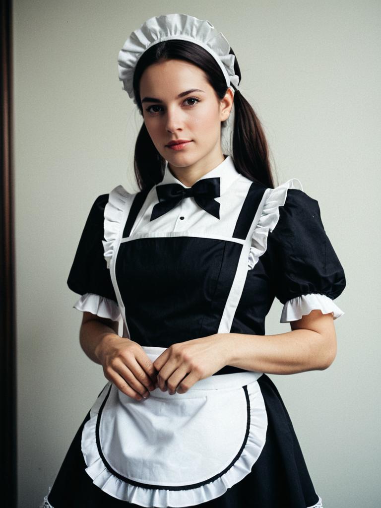 Man in French Maid Outfit Costume Professional Cosplay Photography