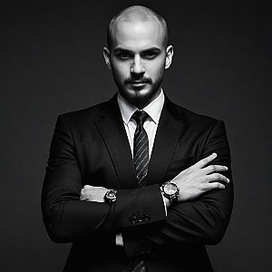 Confident Man in Tailored Suit