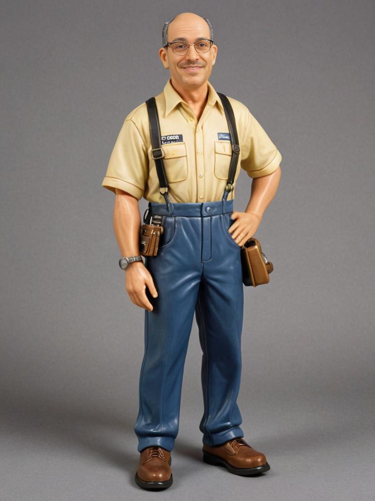 Mort Drucker Style Male Figurine with Camera