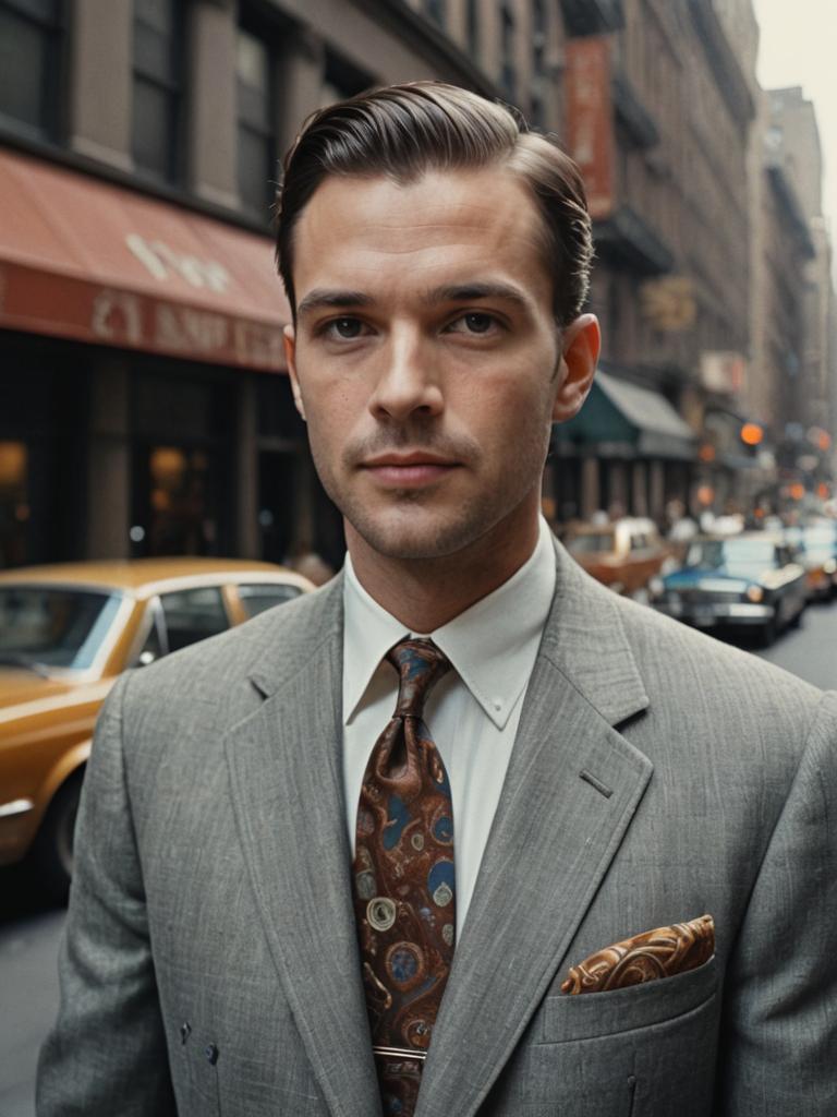 Elegant Man in Suit on Urban Street