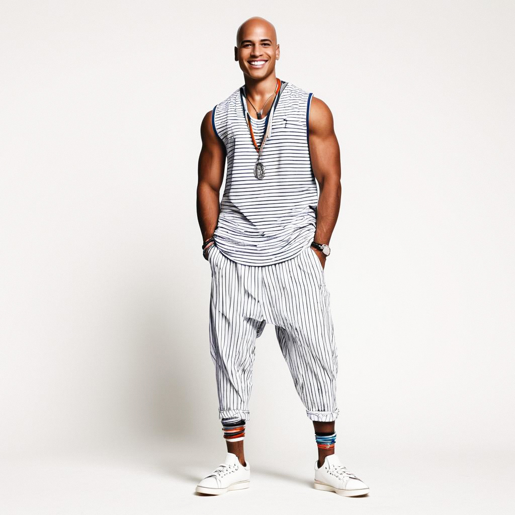 Confident man in sporty streetwear