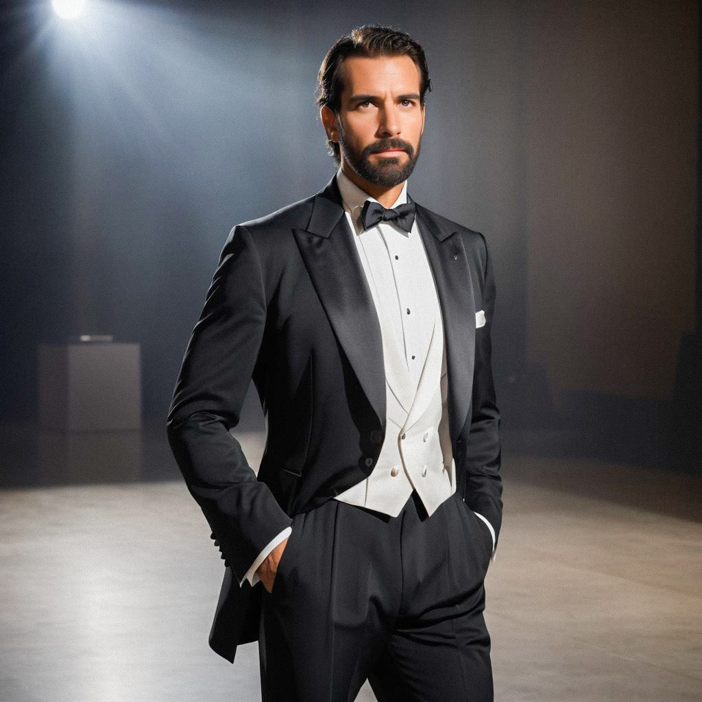 Elegant Man in Tuxedo