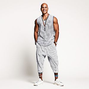 Confident man in sporty streetwear