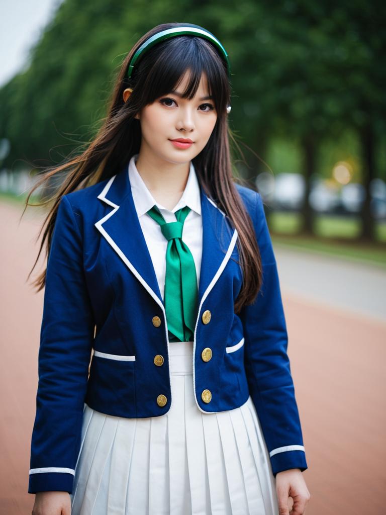 Airi Band Blue Archive Inspired School Uniform Portrait