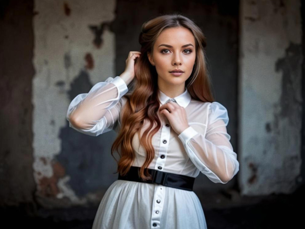 Elegant Portrait of Young Woman