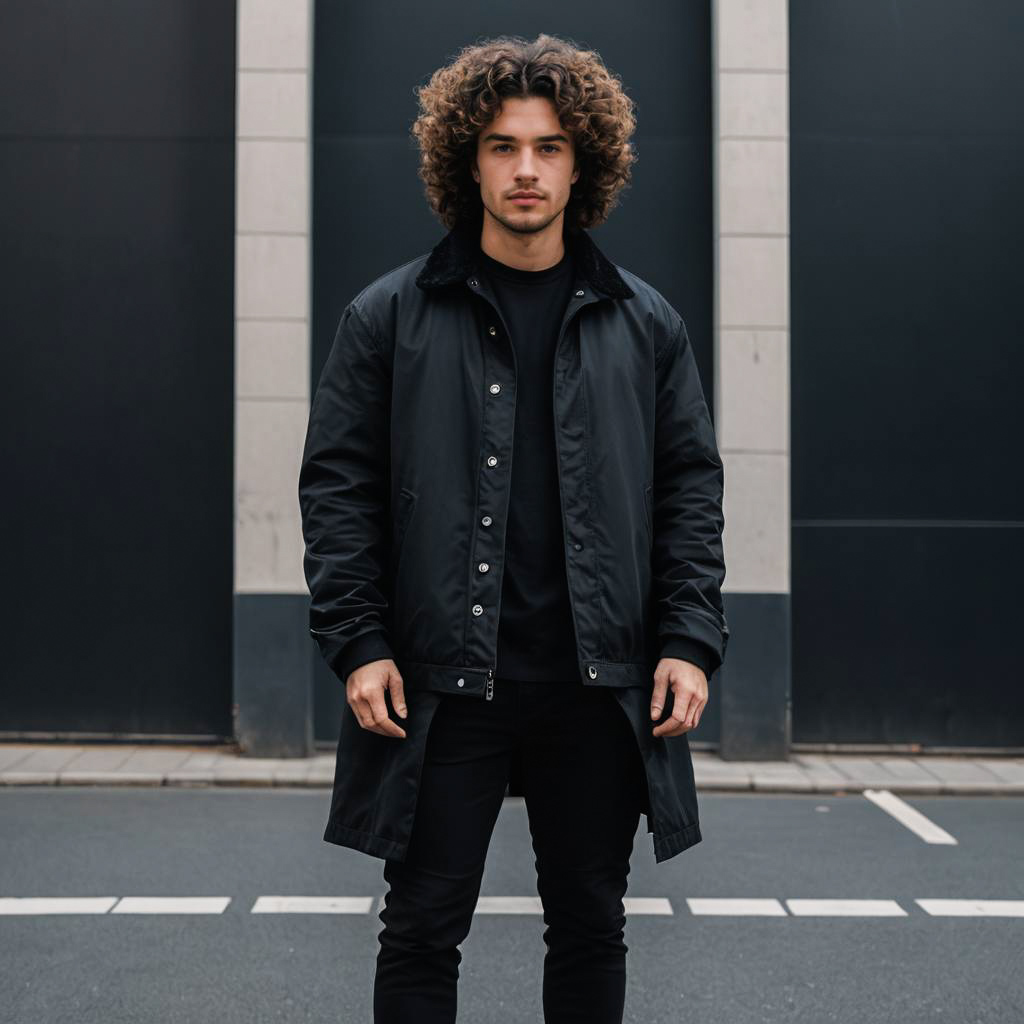 Stylish Young Man in Urban Setting