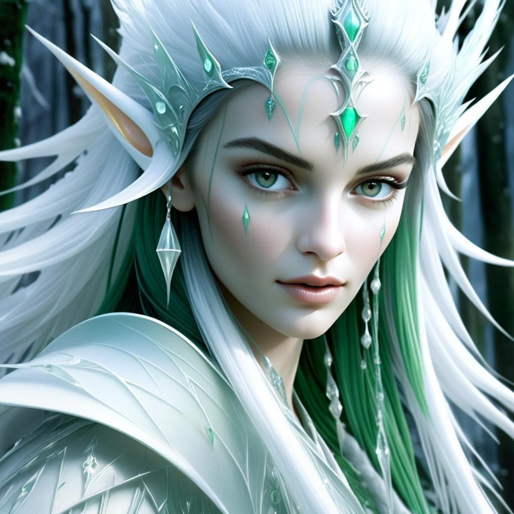 Ethereal Fantasy Woman in Armor with Green Eyes Ethereal Fantasy Woman in Armor with Green Eyes
