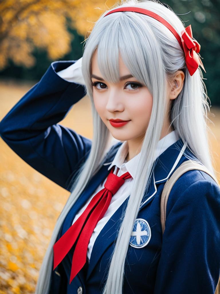 Alisa Mikhailovna Kujou Cosplay in Autumn Setting