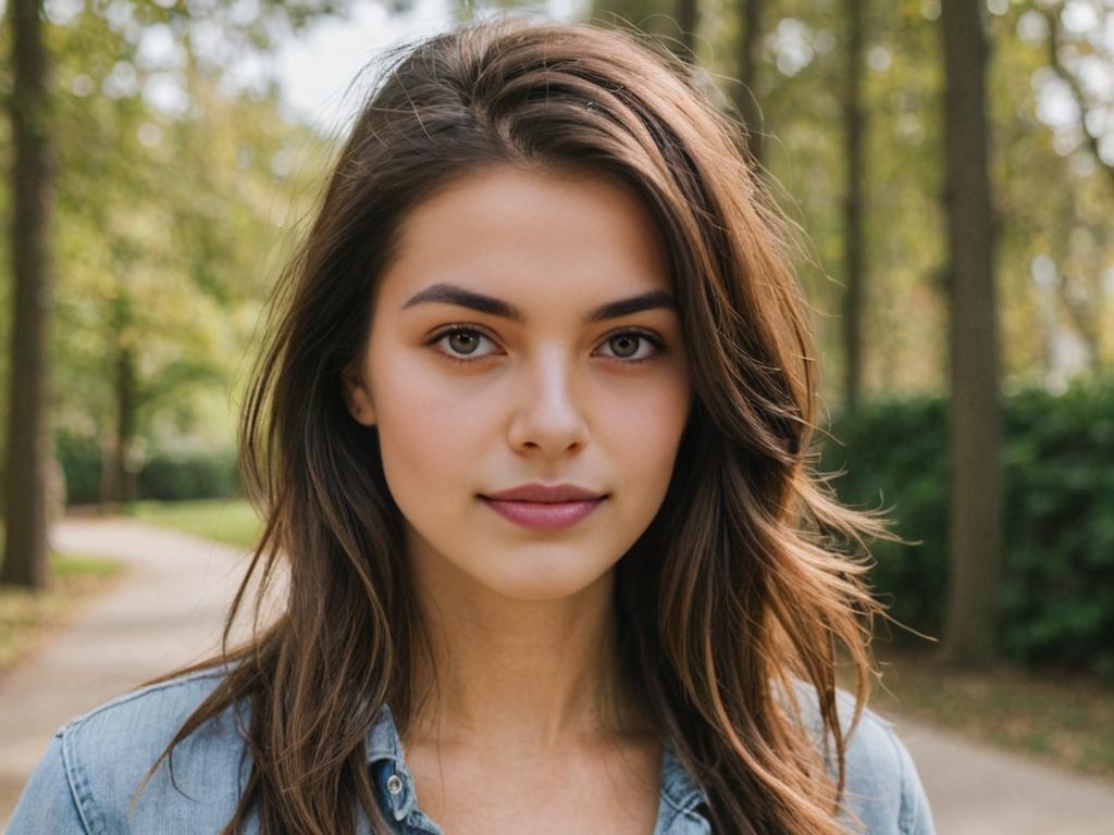 Artistic Portrait of a Relaxed Woman