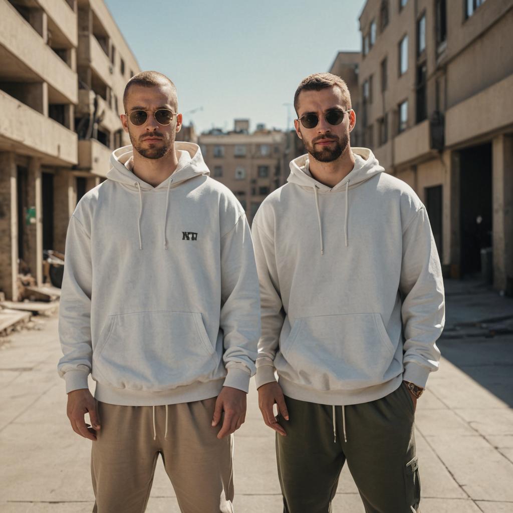 Stylish Urban Portrait of Two Confident Men