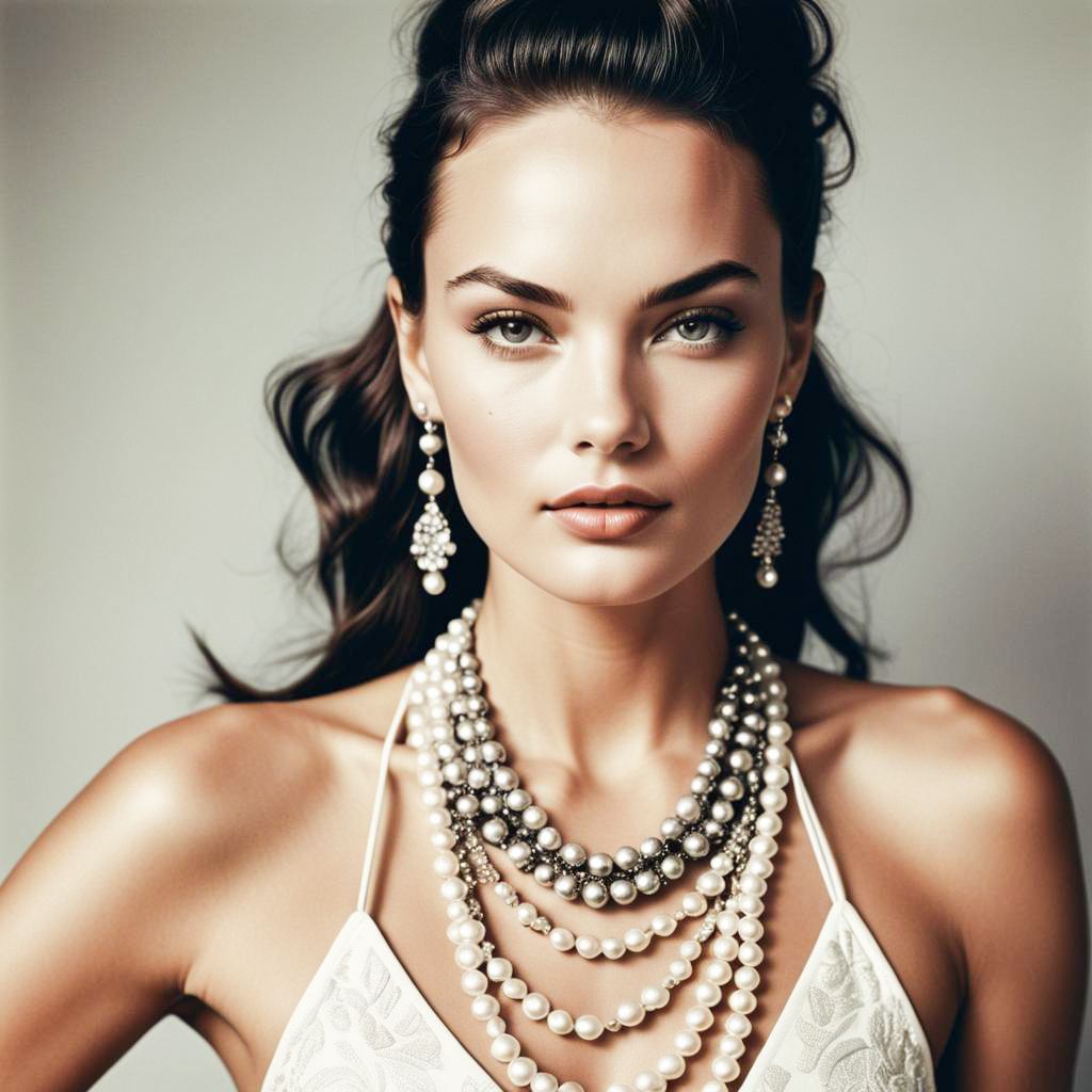 Elegant Woman with Pearl Jewelry