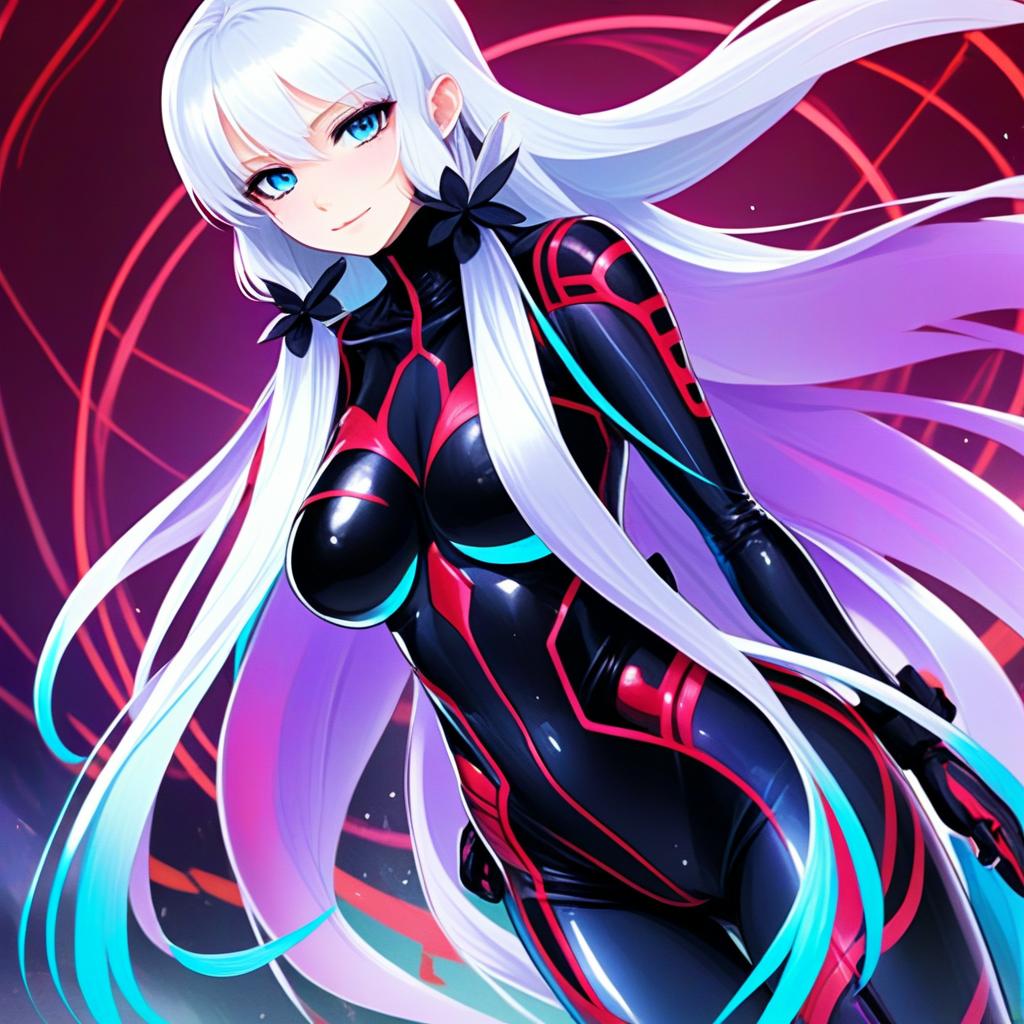 Antispiral Nia Futuristic Anime Woman in Sleek Bodysuit