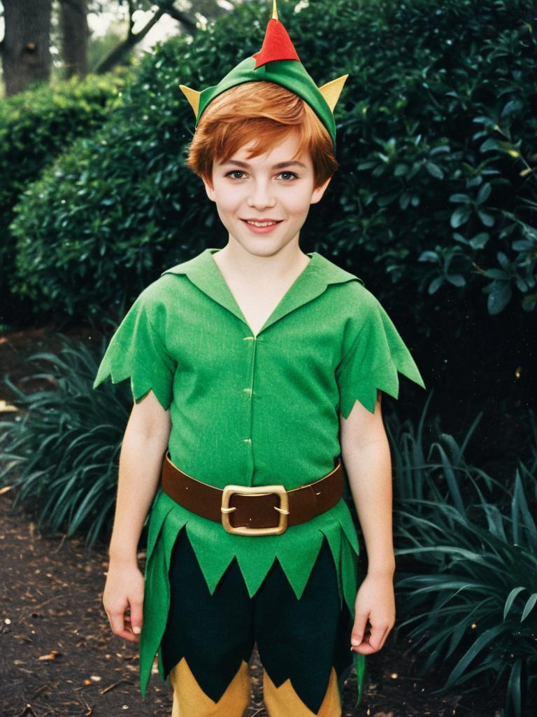 Disney Peter Pan Costume for Boy Featuring Classic Green Tunic and Feathered Hat