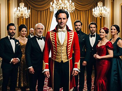The Greatest Showman Style Adults in Formal and Ringmaster Costumes
