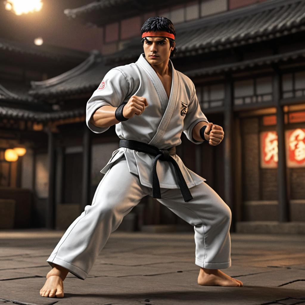 Ryu from Street Fighter in Fighting Stance