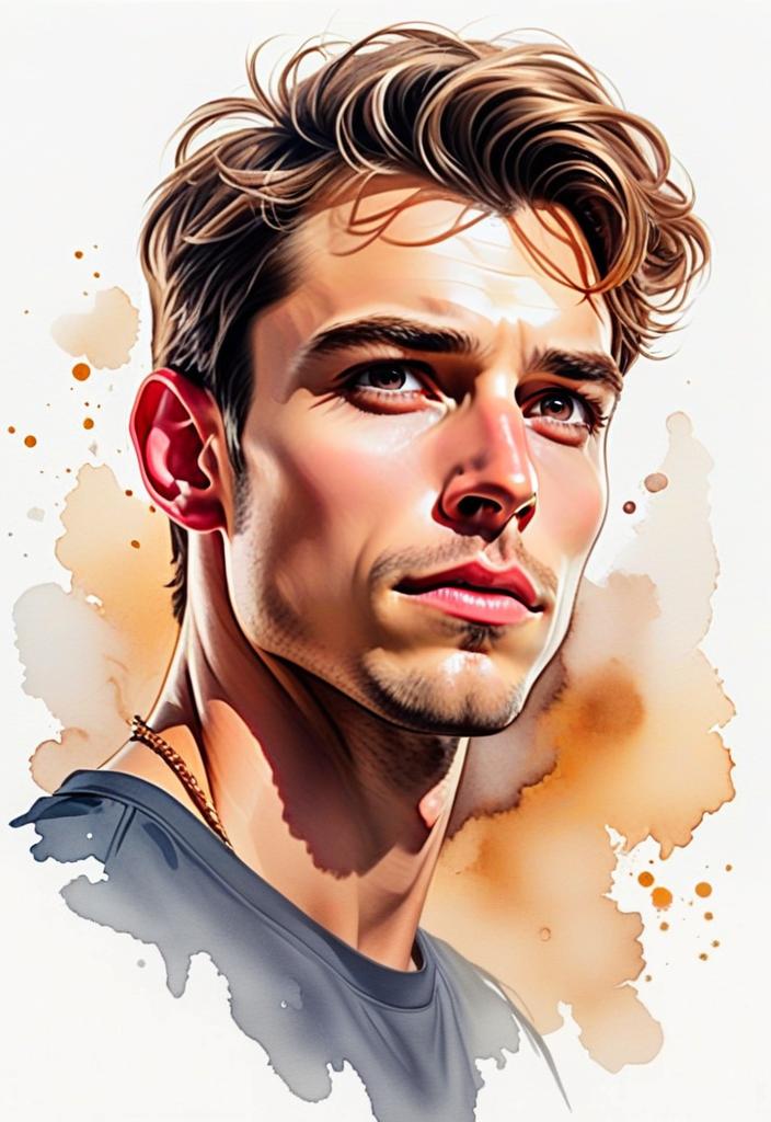 Young Man Portrait - Hyper-Realistic Style Young Man Portrait - Hyper-Realistic Style