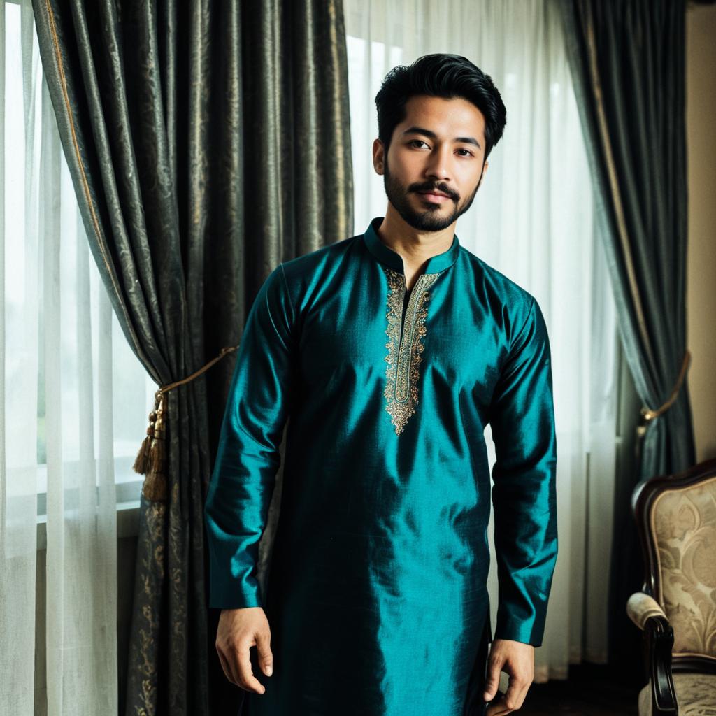 Stylish Teal Kurta with Embroidery Stylish Teal Kurta with Embroidery