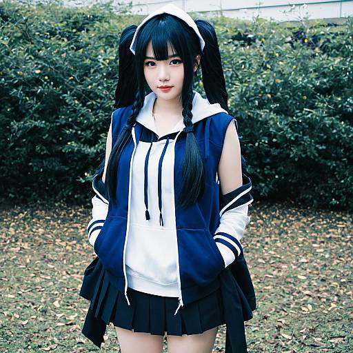 Cosplay of Hina Amano from Tenki no Ko in Casual Anime Style Outdoors