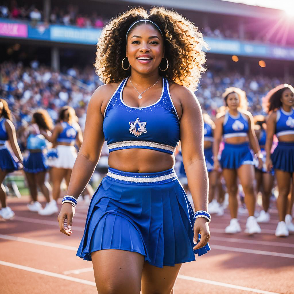 Vibrant Cheerleader Leading Performance