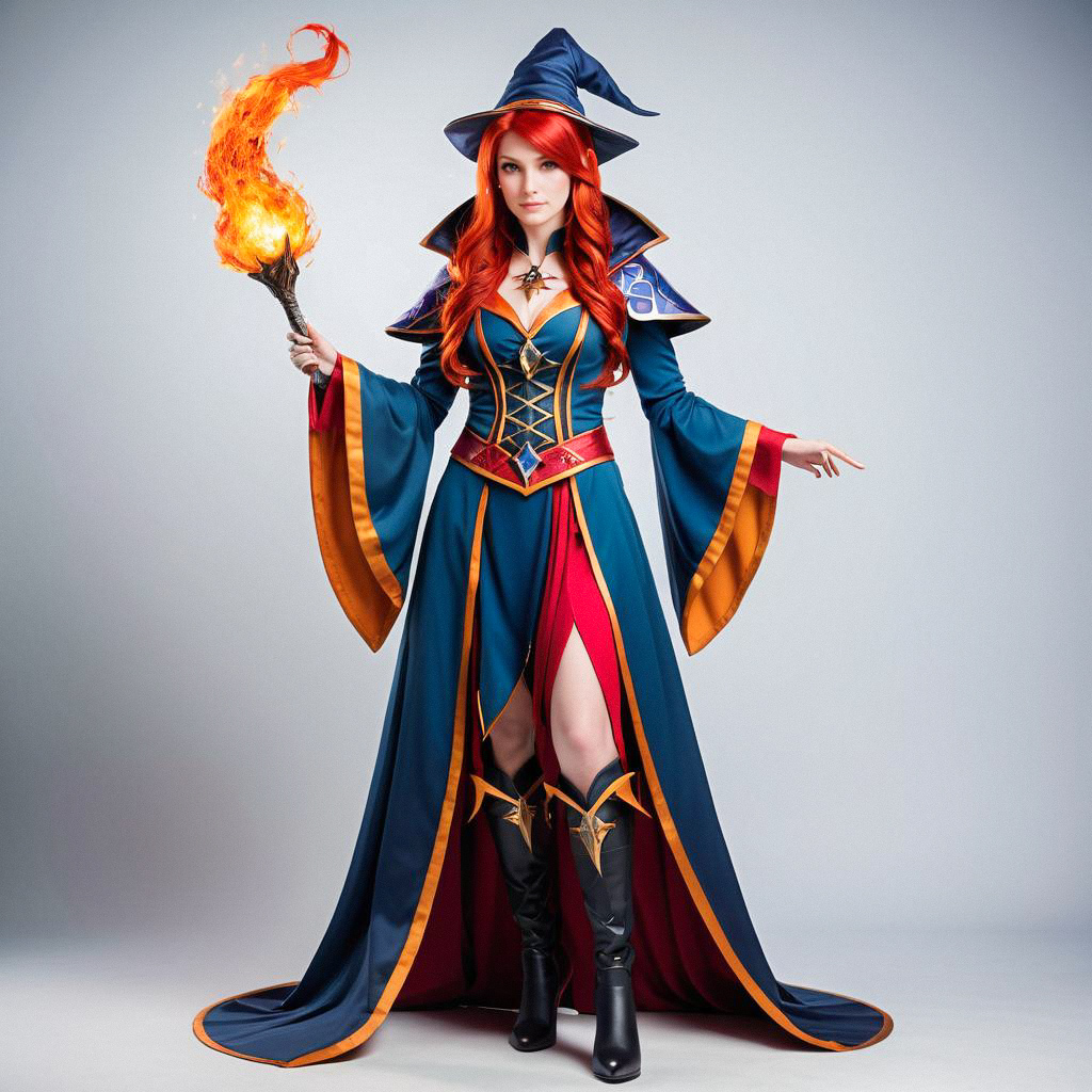 Fantasy Sorceress with Torch