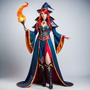 Fantasy Sorceress with Torch