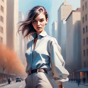 Stylish Woman in Urban Fashion